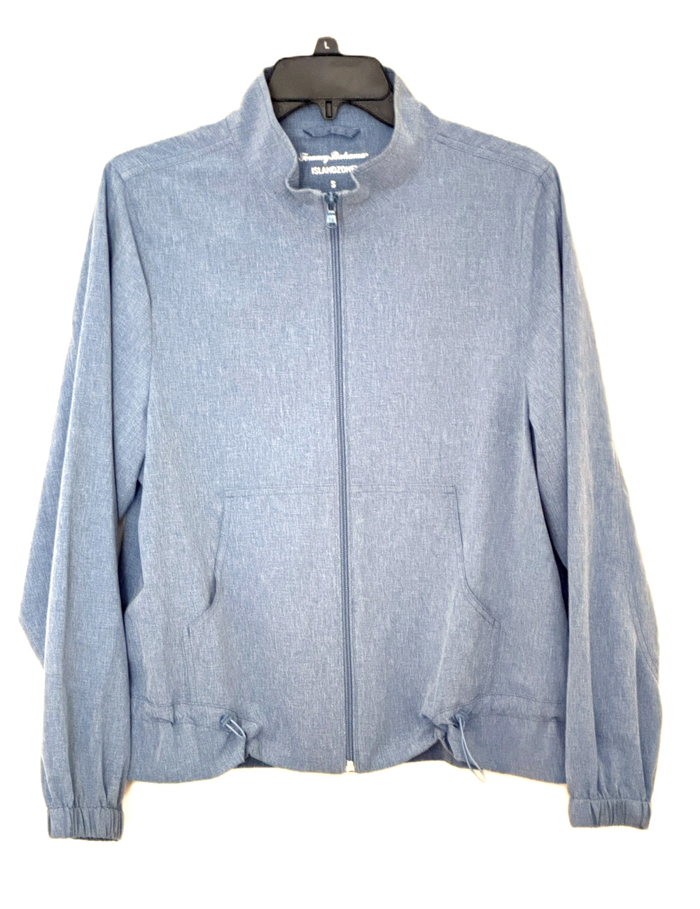 Tommy Bahama IslandZone Jacket S Women Full Zip Blue Chambray Cinch SW520740